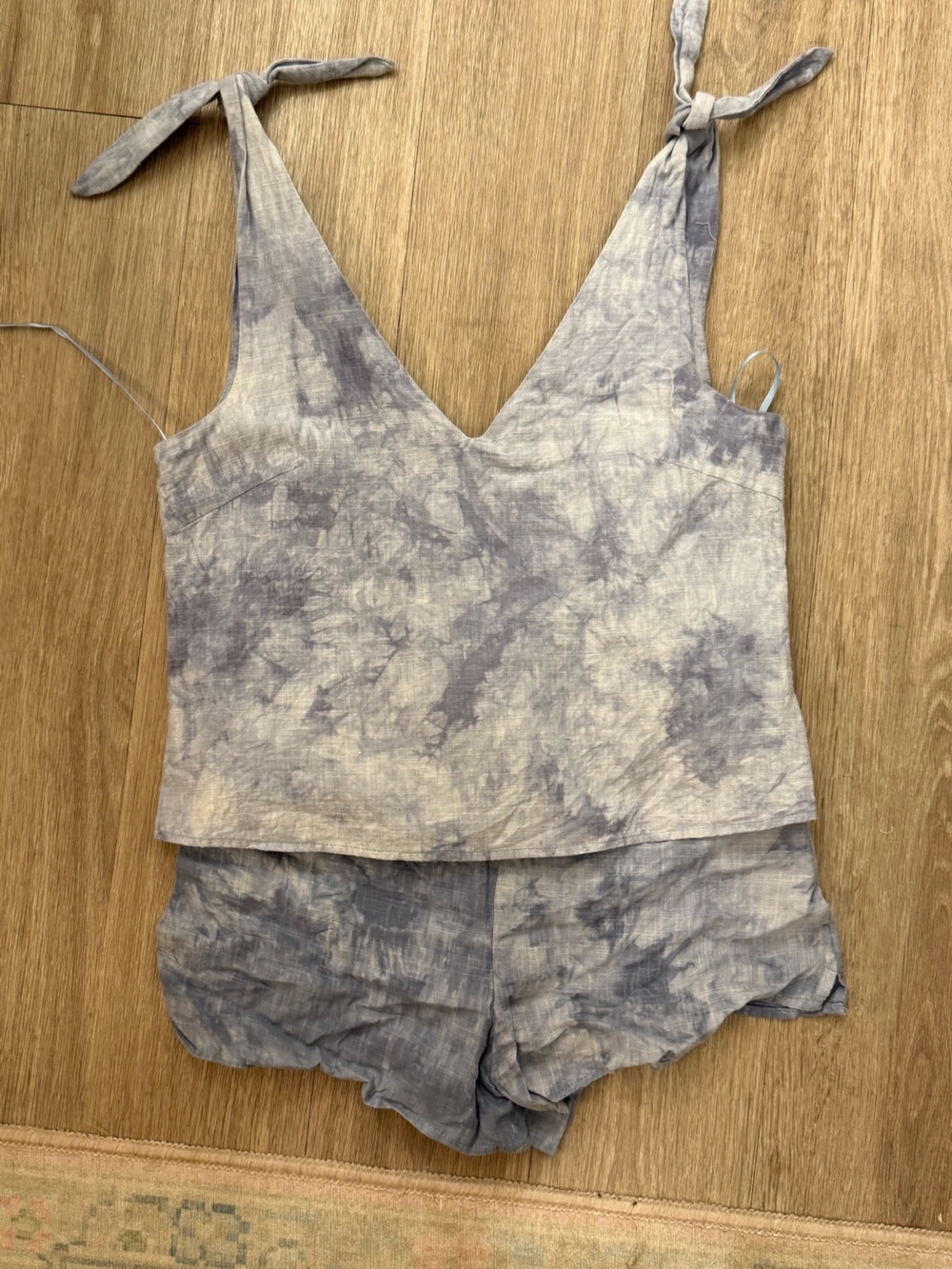 Honey Belle Linen Blend Set - Light Blue & Cream Label